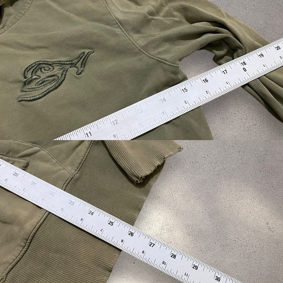 Vintage Ed Hardy Olive Green Tiger Full Zip Hoodie - Picture 10 of 10